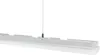 A close-up, studio shot of a long, white light fixture suspended by a thin wire against a plain white background. Produktbild-Vorschau