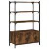 Bücherregal 3 Fächer Räuchereiche 70x30x109,5 cm Produktbild-Vorschau 1
