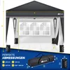 tillvex Pavillon 3x3m Anthrazit - mit 2 Seitenteilen Produktbild-Vorschau 7