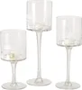 3tlg Set Windlicht Nordy klar weiß Häuser Kerzen-Ständer Produktbild-Vorschau 1