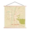 MuchoWow® Textilposter Karte - Erlangen - Vintage - Produktbild-Vorschau 1