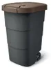 Popelnice Prosperplast Wheeler 90 l antracit s hnědým víkem Náhled obrázku produktu 1