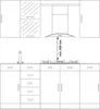 Diagram showing the minimum installation height for a range hood above a gas cooktop. Anteprima dell’immagine prodotto