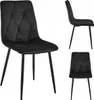 Sedia imbottita in velluto nero "VELVET", sedia imbottita Anteprima dell’immagine prodotto 4