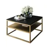 Couchtisch NOVA mit Ablage Schwarz matt / Gold matt Produktbild-Vorschau 4