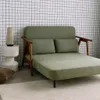 sweeek - 2-Sitzer Schlafsofa aus nussbaumfarbenem Heveaholz Produktbild-Vorschau 9