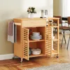 A kitchen island cart with storage is shown in a room setting. Podgląd zdjęcia produktu