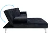 Schlafsofa Miranda mit Chaiselongue Velvet Schwarz Produktbild-Vorschau 4