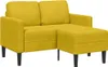 vidaXL 2-Sitzer-Sofa mit Chaiselongue L-Form Gelb 125 cm Produktbild-Vorschau 8