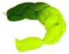 Kunsthaar Ombre Grün / Neonzöpfe W10344 Produktbild-Vorschau 1