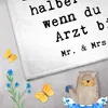 Mr. & Mrs. Panda Gästetuch Arzt Herz - Weiß - Geschenk, Produktbild-Vorschau 3