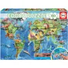 EDUCA Puzzle Weltkarte mit Dinosauriern 150 Teile Produktbild-Vorschau 1