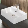 doporro Lavabo à Poser Blanc Vasque Suspendu en Céramique Voir les images du produit 1