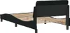 vidaXL Bettgestell "Dover" Schwarz 100x200 cm Stoff Produktbild-Vorschau 6