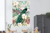 MuchoWow® Poster Kunst - Pfau - Blumen 120x180 cm - Produktbild-Vorschau 2