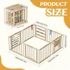 Baby Laufgitter faltbar aus Holz, 140 x 140 x 61 cm, Produktbild-Vorschau 2