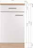 Unterschrank Küchenschrank mit Schublade 50 cm Eiche Produktbild-Vorschau 2