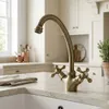 Miscelatore da cucina in stile vintage, finitura bronzo, Anteprima dell’immagine prodotto 4