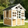 Merax Garten Kinderspielhaus aus Holz Spielhaus, Kinder Produktbild-Vorschau 4