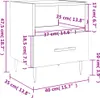 vidaXL Mesita de noche blanca de 40x35x47,5 cm, fabricada Vista previa de la imagen del producto 8