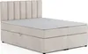 Boxspringbett ROCK 160x200 Velour Creme H3 Produktbild-Vorschau 1