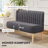HOMCOM Sofa 2-Sitzer Couch Stoffsofa Sitzmöbel Polstersofa Produktbild-Vorschau 4