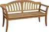 A wooden garden bench on a white background. Produktbild-Vorschau