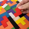 3D dřevěné puzzle 40 barevných stavebních bloků Hra Tetris Náhled obrázku produktu 10