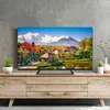 A television displaying a scenic landscape is placed on a wooden media console. Anteprima dell’immagine prodotto