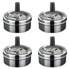 4er Set Drehaschenbecher Edelstahl Aschenbecher Produktbild-Vorschau 1
