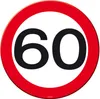 60. Geburtstag Verkehrsschild 4 Platzsets und Produktbild-Vorschau 1
