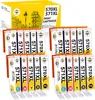 A box of printer cartridges and several rows of individual printer cartridges. Produktbild-Vorschau
