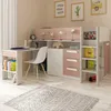 Halbhochbett Beau 90x200 mit Schreibtisch - altrosa Produktbild-Vorschau 2