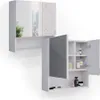 Badspiegelschrank Vicco Irma Weiß Hochglanz 54 x 55 cm, Produktbild-Vorschau 4