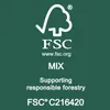 The image shows the FSC certification logo with text. Produktbild-Vorschau