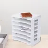 7vrstvý bílý úložný box Horizontální sedmivrstvý stolní Náhled obrázku produktu 7
