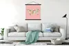 MuchoWow® Textilposter Weltkarte - Blumen - Pastell 120x120 Produktbild-Vorschau 3