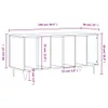 vidaXL Szafka panelowa biała 100x38x48 cm materiał Podgląd zdjęcia produktu 8