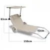 CASARIA® Sonnenliege Klappbar mit Dach Strandliege mit Produktbild-Vorschau 11