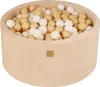 MeowBaby Naturfarben Bällebad rund 90x40cm, bälle: Produktbild-Vorschau 1