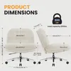 Product dimensions and load capacity information for a chair. Produktbild-Vorschau