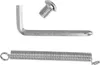 A set of metal tools and a spring on a white background. Anteprima dell’immagine prodotto