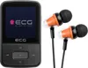 A black ECG MP3 player with orange and black earbuds, presented on a white background. Produktbild-Vorschau