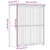 Kleiderschrank BODO Weiß und Braun 146x53,5x173 cm Produktbild-Vorschau 8