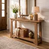 Console en bois massif de 140 cm, table étroite pour Voir les images du produit 3