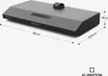 A gray range hood with dimensions indicated by lines and text. Podgląd zdjęcia produktu
