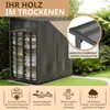 Houthok buiten met dak en 2 afdekzeilen 185x105x185cm 1m Productafbeelding-voorbeeld 3