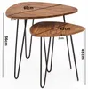Brüxxi Odkladací stolík Nazli (Súprava 2 ks), 60 cm, masív Náhľad obrázku produktu 4