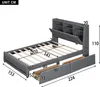 okwish čalouněná postel manželská postel 140 x 200 cm s USB Náhled obrázku produktu 7