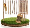 Staketenzaun mit Rinde · 35 x 300 cm Lattenabstand 3-5 cm · Produktbild-Vorschau 1